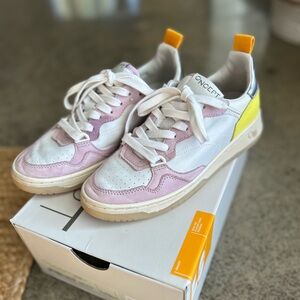 Oncept Women's Sneakers in White and Pink.